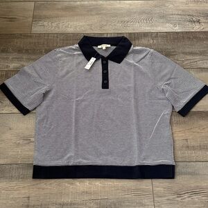 Madewell Striped Shrunken Polo Tee